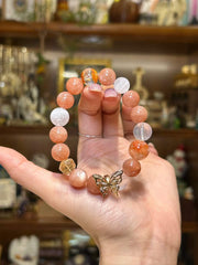 Golden Metamorphosis · Natural Crystal Butterfly Bracelet