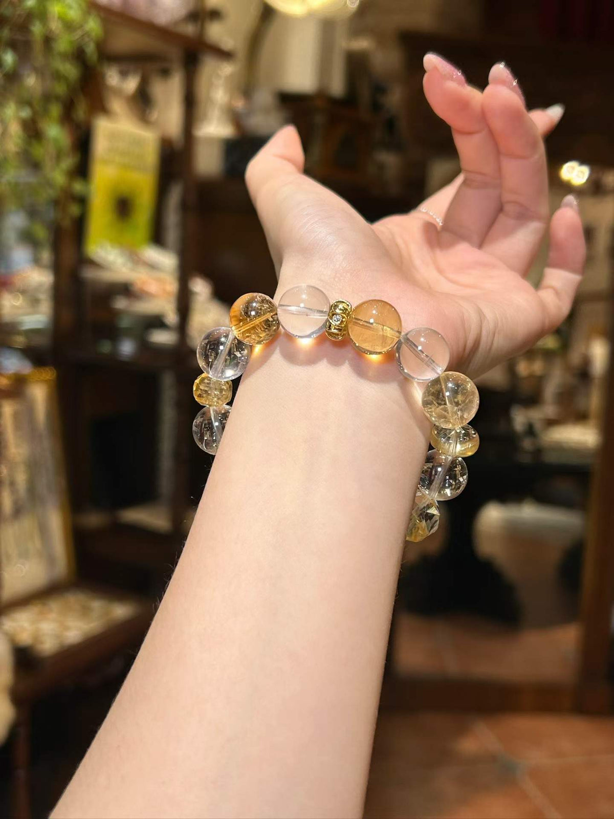 Golden Horizon · Citrine & Clear Quartz Bracelet