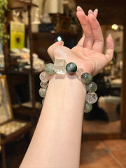 Quiet Growth · Natural Green Crystal Bracelet