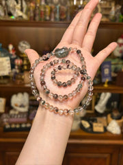 Ember Grove — Red Phantom & Green Phantom Quartz Bracelet