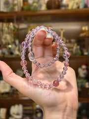 First Bloom — Amethyst & Strawberry Quartz Bracelet