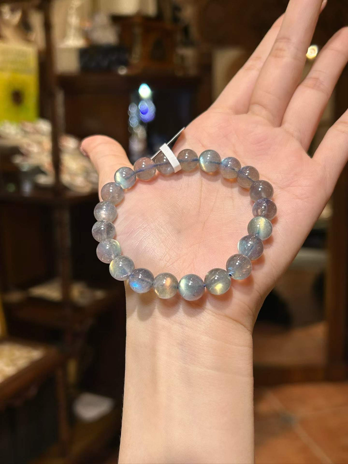 Silver Lining — Gray Moonstone Bracelet