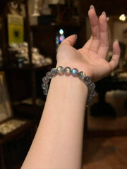 Silver Lining — Gray Moonstone Bracelet