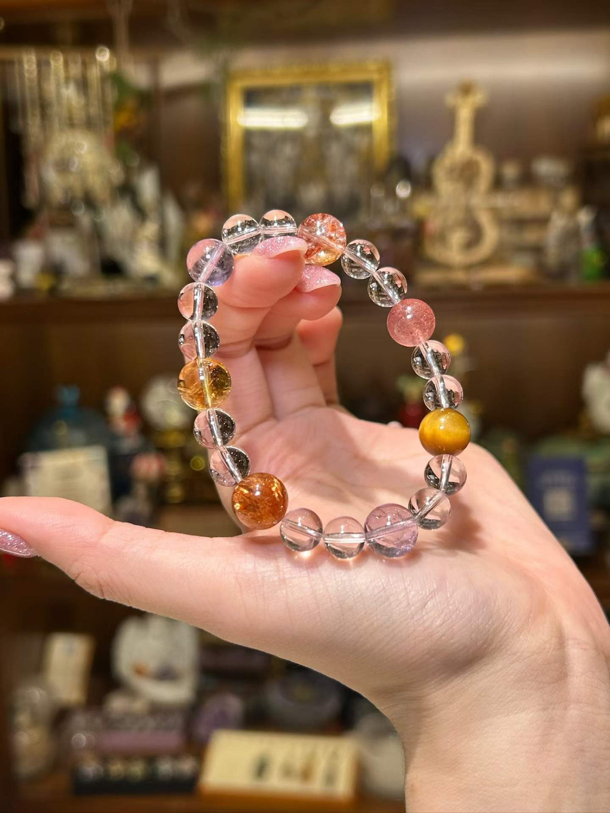 Daybreak — Clear Quartz, Amethyst & Tiger’s Eye Bracelet