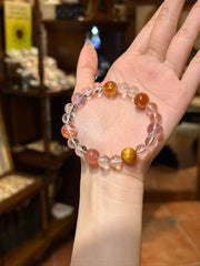 Daybreak — Clear Quartz, Amethyst & Tiger’s Eye Bracelet