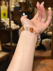 Daybreak — Clear Quartz, Amethyst & Tiger’s Eye Bracelet