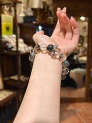 Haven — Black Rutilated Quartz & Smoky Quartz Bracelet