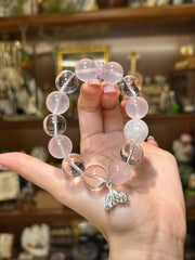 Siren — Rose Quartz & Clear Quartz Mermaid Tail Bracelet