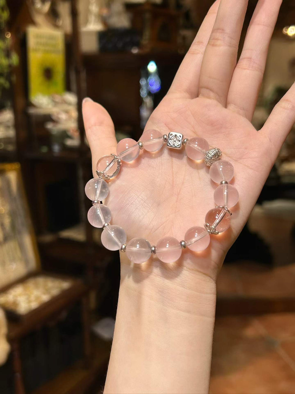 Keepsake — Rose Quartz & Clear Quartz Bracelet