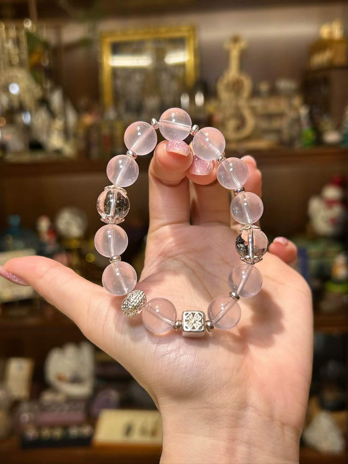 Keepsake — Rose Quartz & Clear Quartz Bracelet