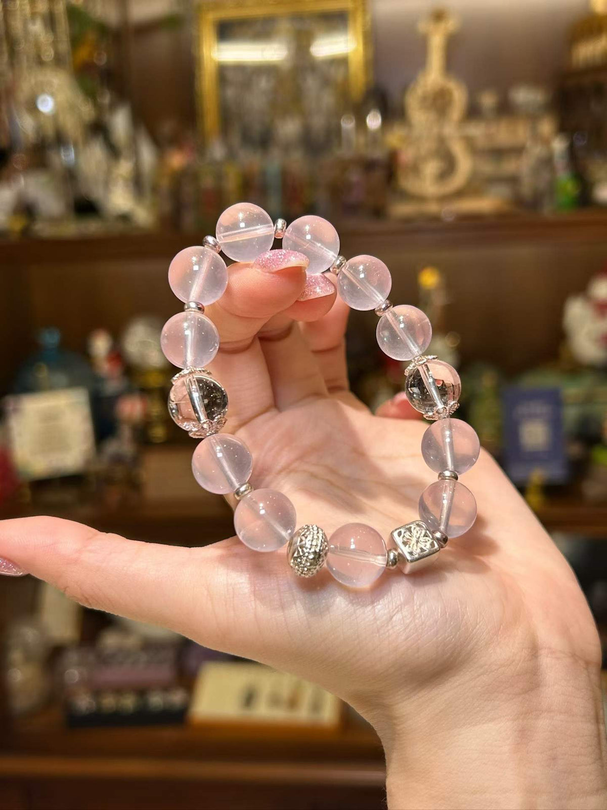Keepsake — Rose Quartz & Clear Quartz Bracelet