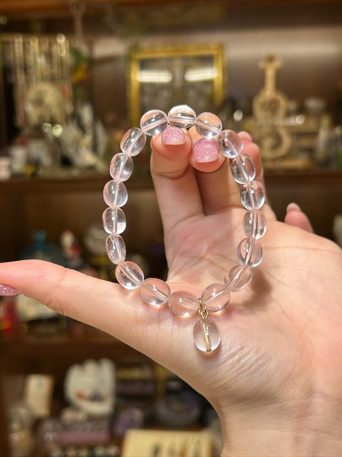 Beloved — Rose Quartz Charm Bracelet