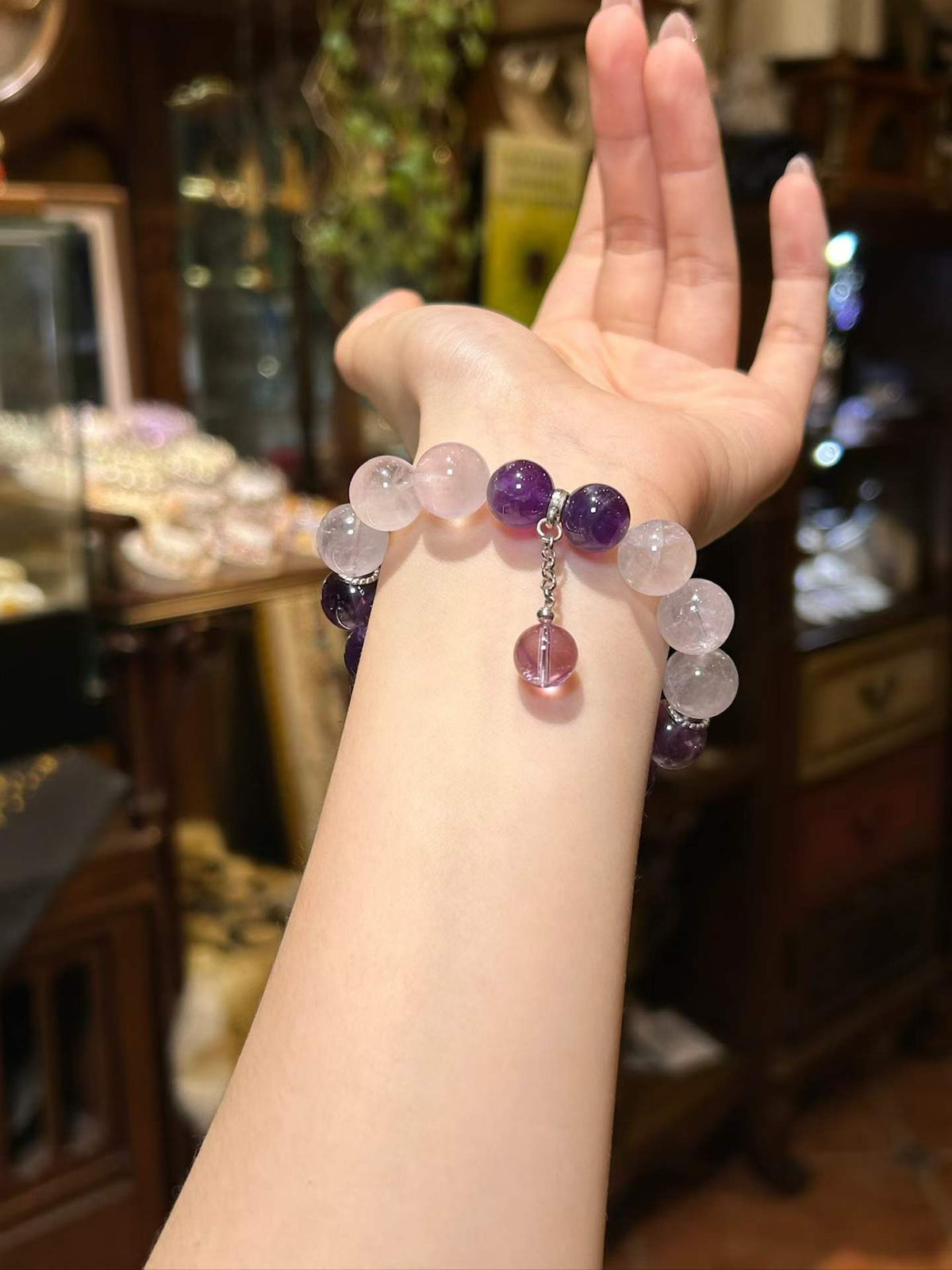 Iris — Amethyst Charm Bracelet