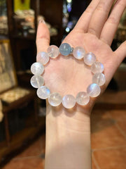 Moonlit Tide — Blue Moonstone & Aquamarine Bracelet