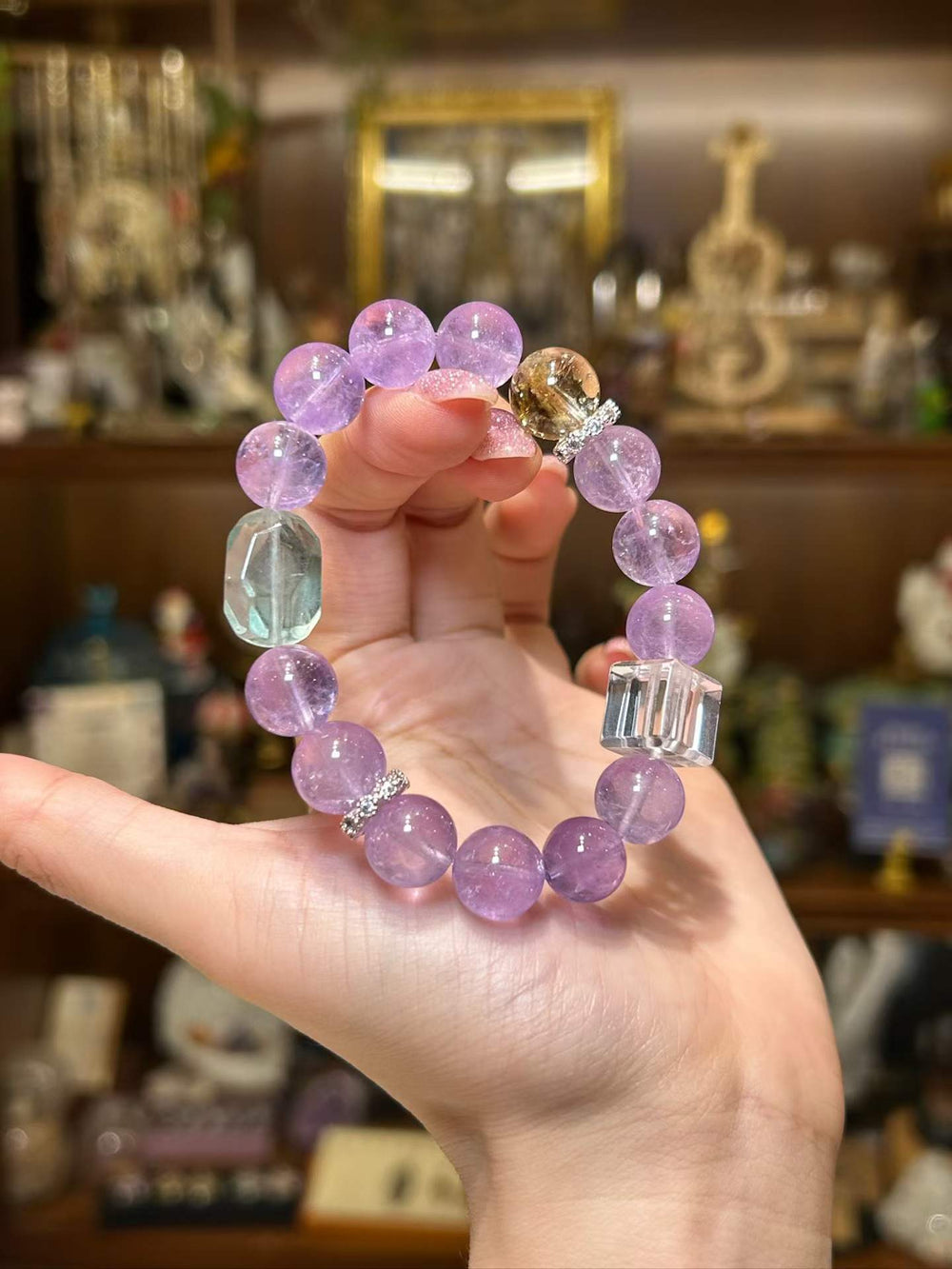 Garden Light | Lavender Amethyst, Citrine, Clear Quartz & Green Crystal Bracelet