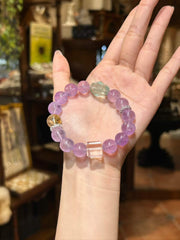 Garden Light | Lavender Amethyst, Citrine, Clear Quartz & Green Crystal Bracelet