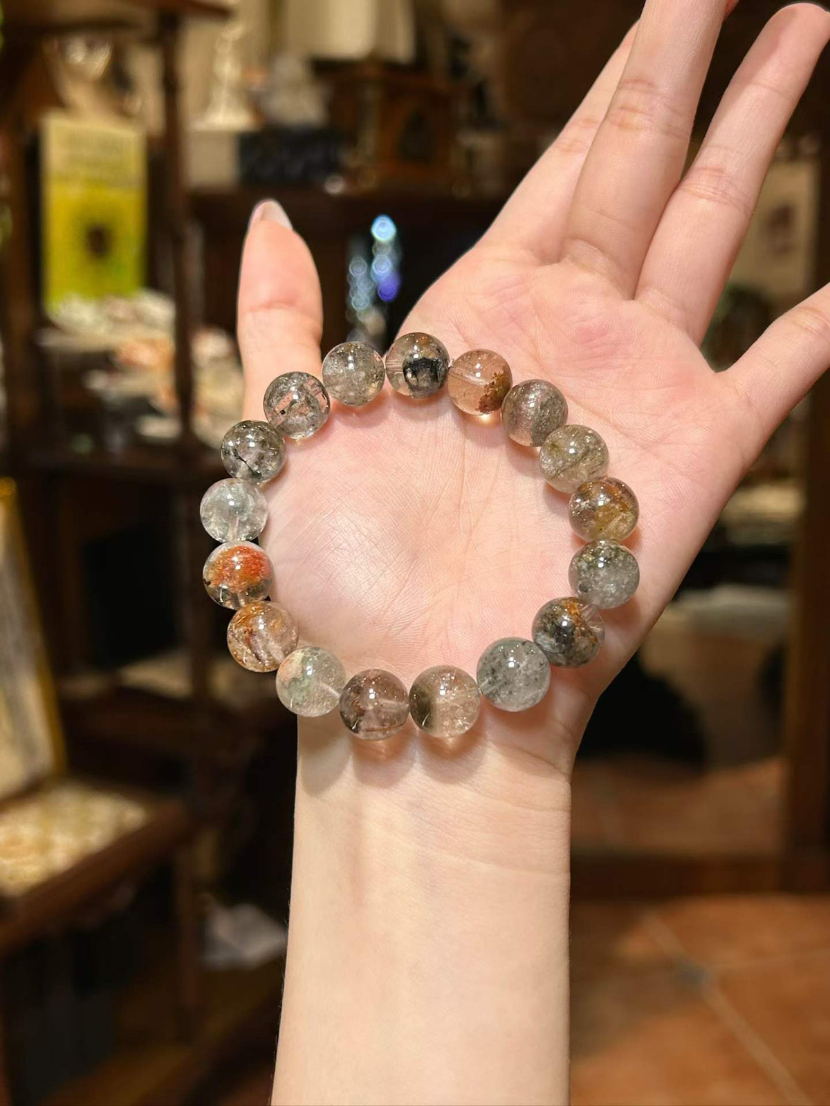 Painted Garden | Green Phantom Quartz Bracelet