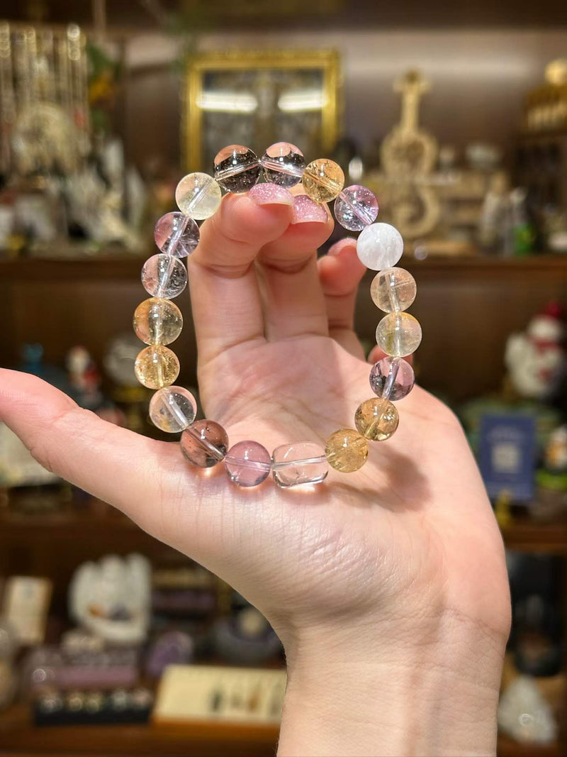 Golden Hour | Citrine, Amethyst, Clear Quartz & Smoky Quartz Bracelet