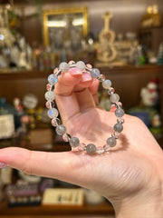 Quiet Moon | Gray Moonstone & Clear Quartz Bracelet