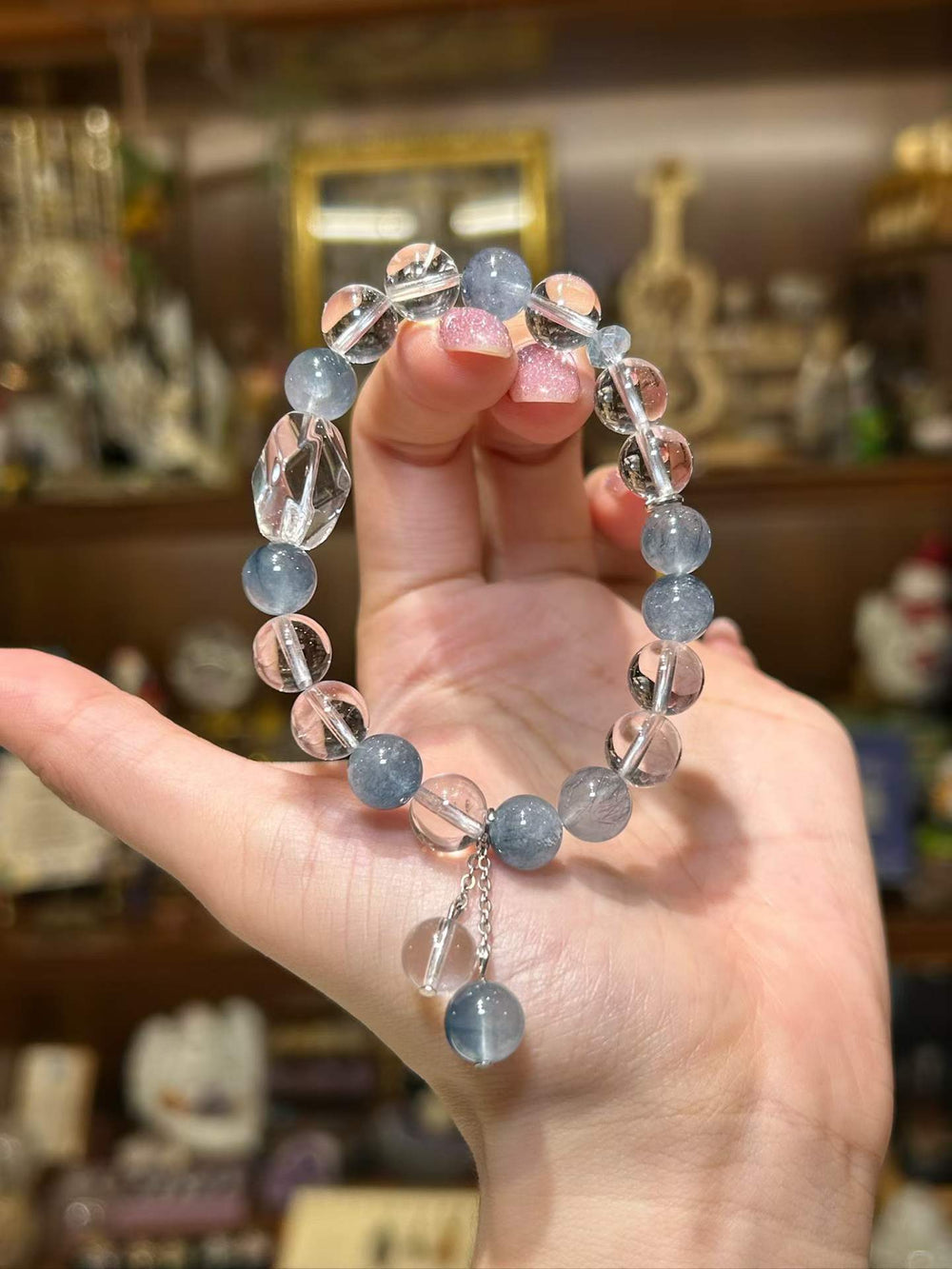 Clear Voice | Blue Rutilated Quartz & Clear Quartz Bracelet