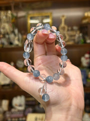 Clear Voice | Blue Rutilated Quartz & Clear Quartz Bracelet