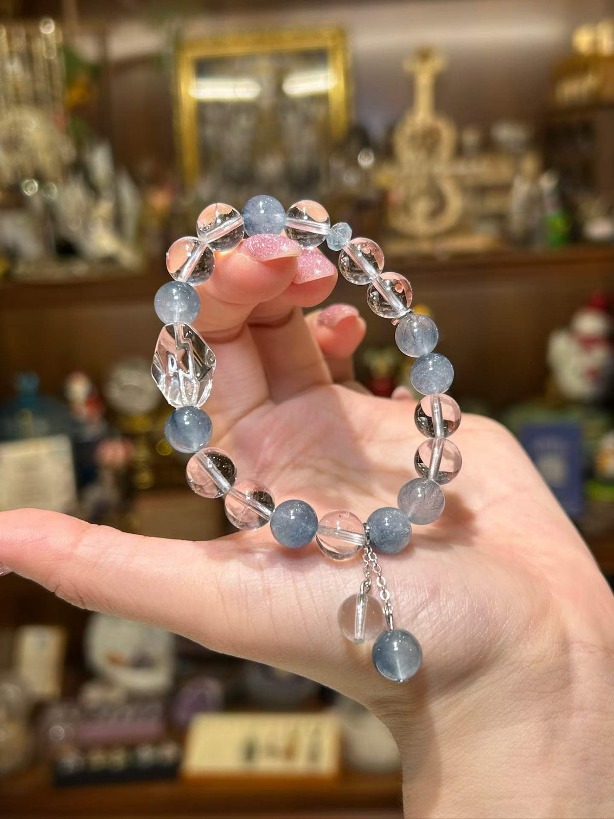 Clear Voice | Blue Rutilated Quartz & Clear Quartz Bracelet
