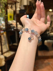 Clear Voice | Blue Rutilated Quartz & Clear Quartz Bracelet