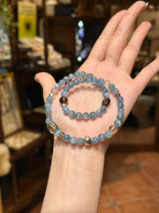 Steady Voice | Blue Kyanite & Smoky Quartz Bracelet