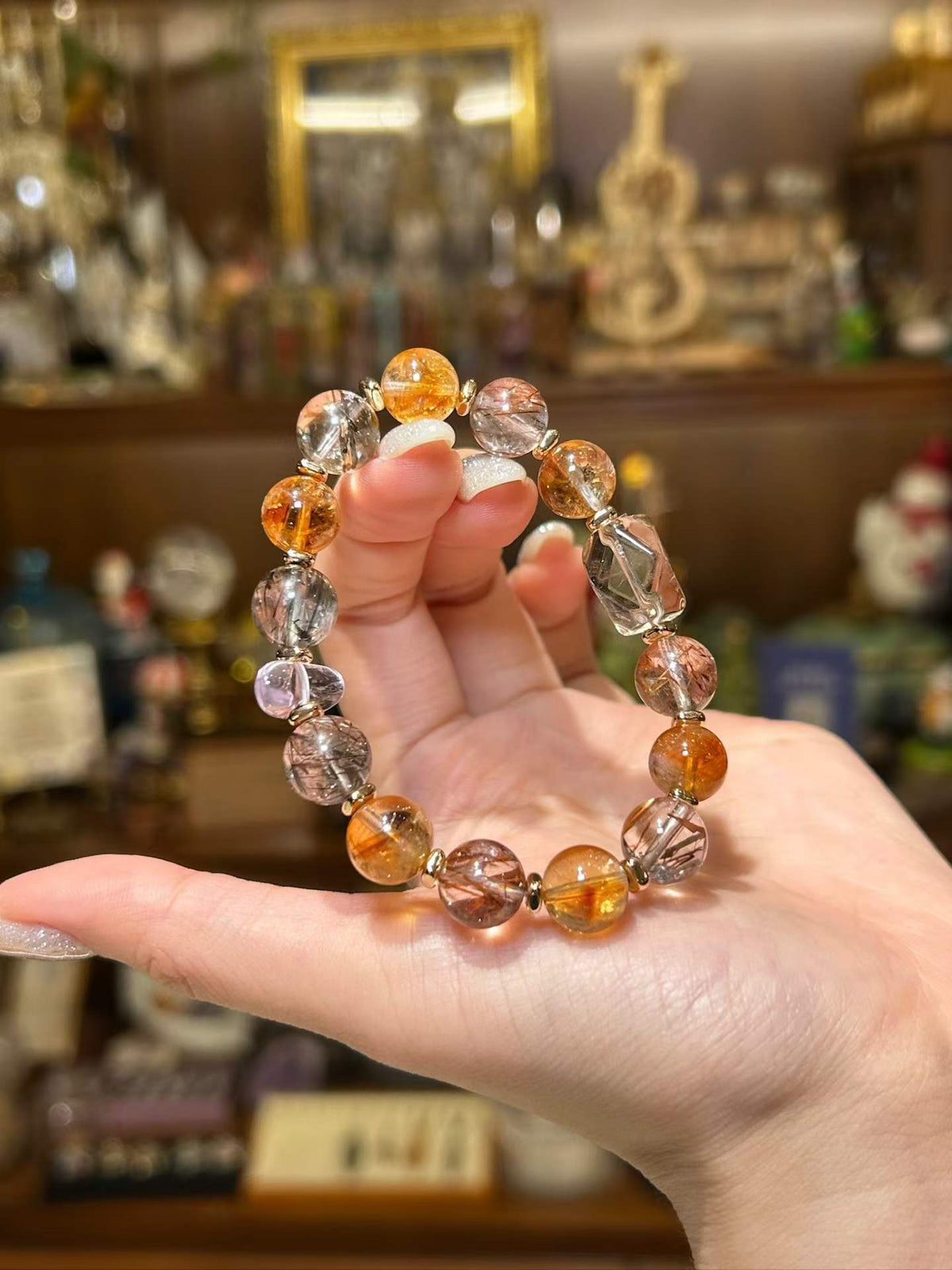 Golden Guard | Black Gold Rutilated Quartz & Citrine Bracelet