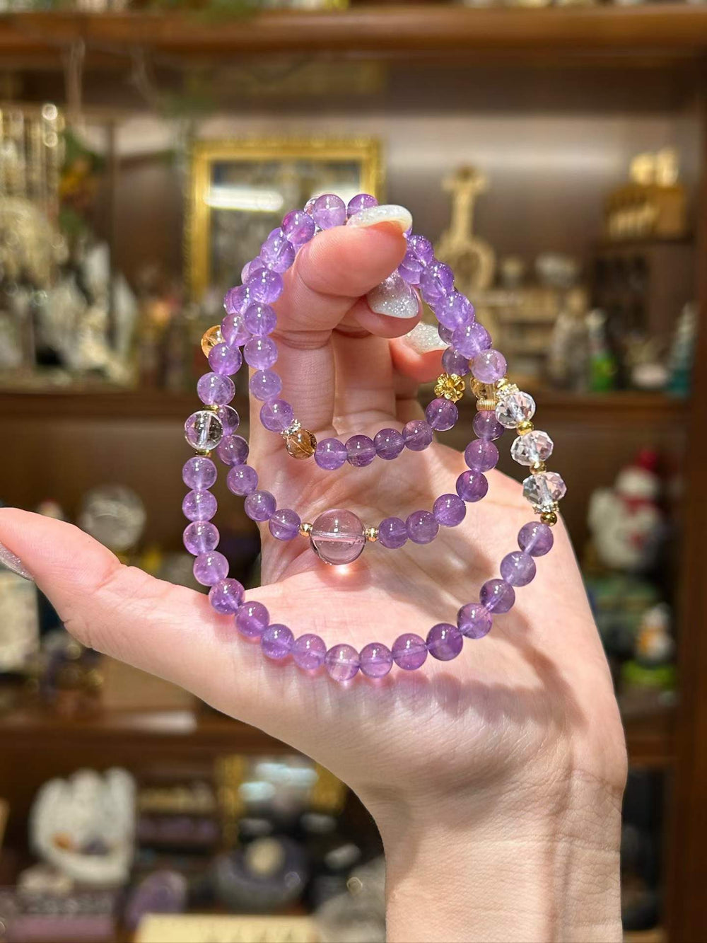Lavender Glow | Lavender Amethyst & Citrine Bracelet Set