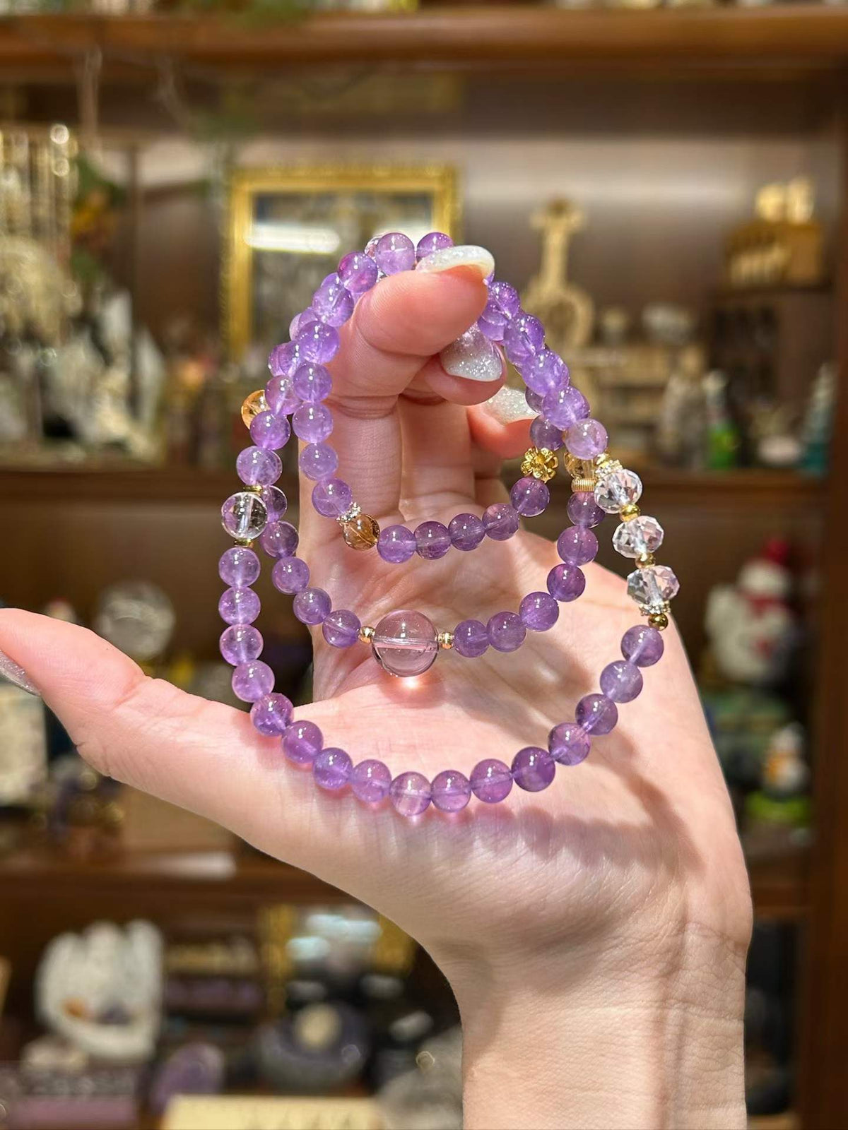 Lavender Glow | Lavender Amethyst & Citrine Bracelet Set