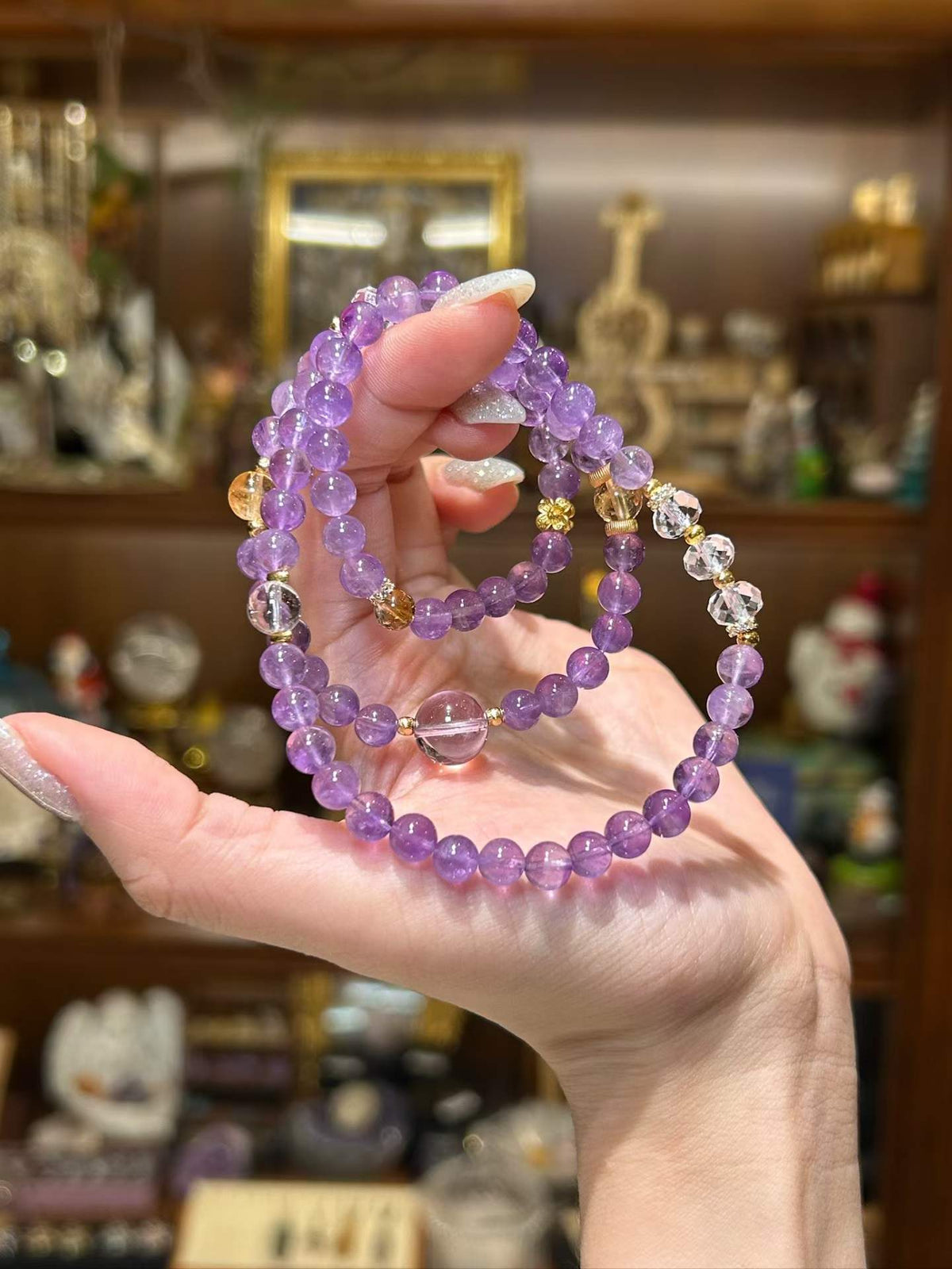 Lavender Glow | Lavender Amethyst & Citrine Bracelet Set
