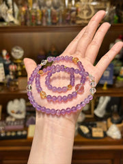 Lavender Glow | Lavender Amethyst & Citrine Bracelet Set