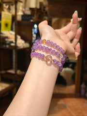 Lavender Glow | Lavender Amethyst & Citrine Bracelet Set