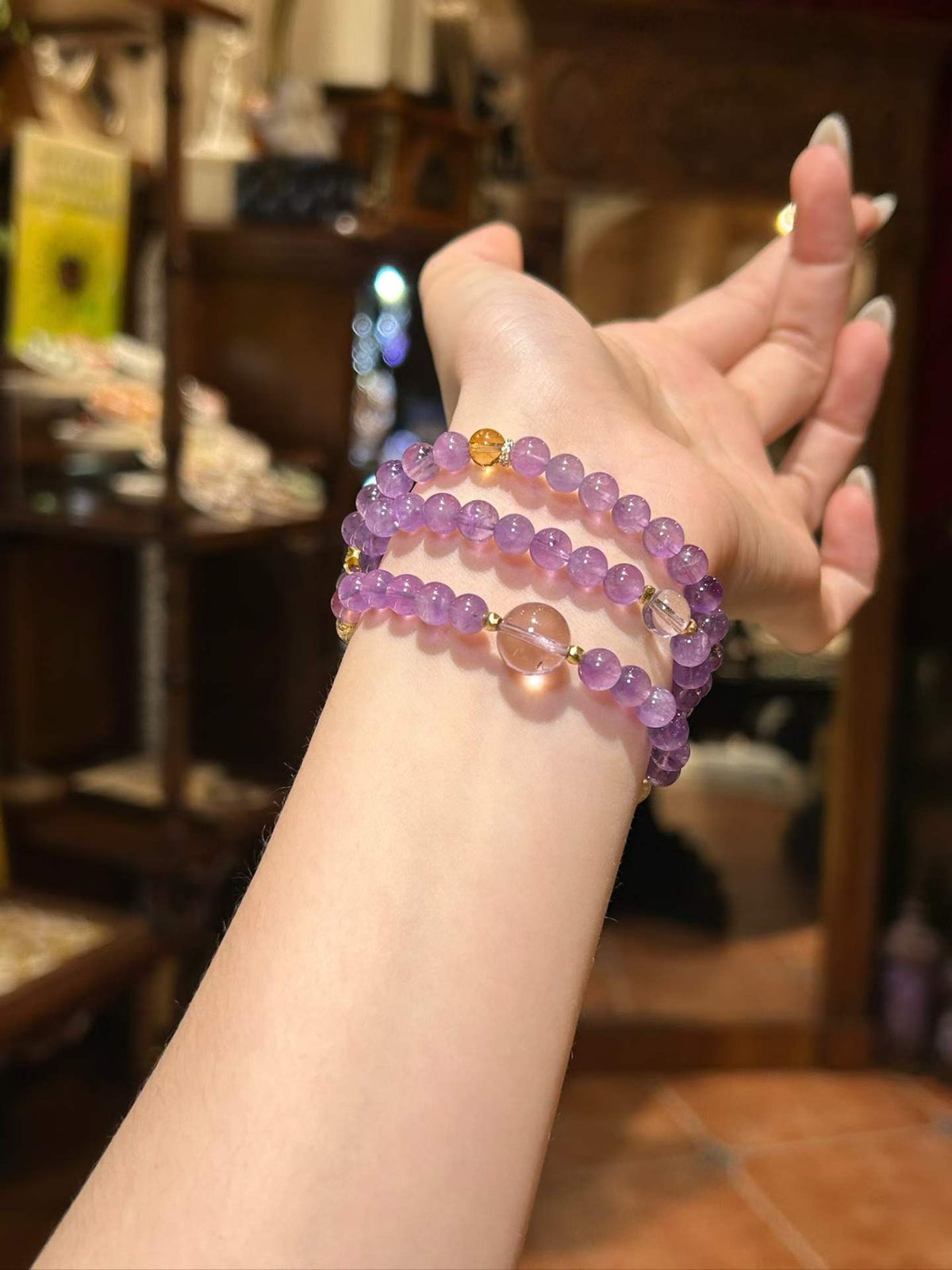 Lavender Glow | Lavender Amethyst & Citrine Bracelet Set