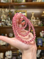 Blush Bloom | Strawberry Quartz Bracelet Set