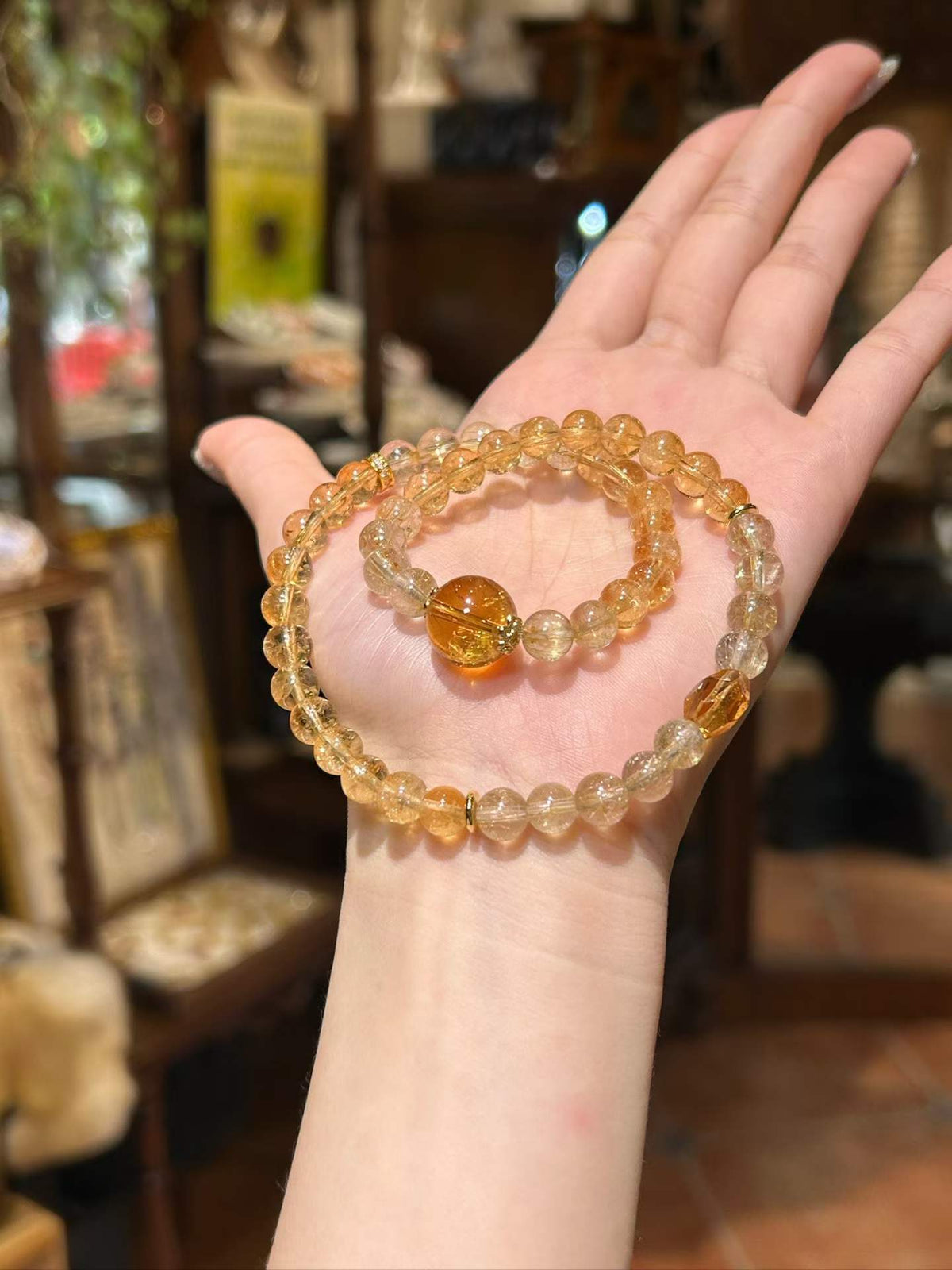 Golden Fortune | Citrine & Gold Rutilated Quartz Bracelet Set