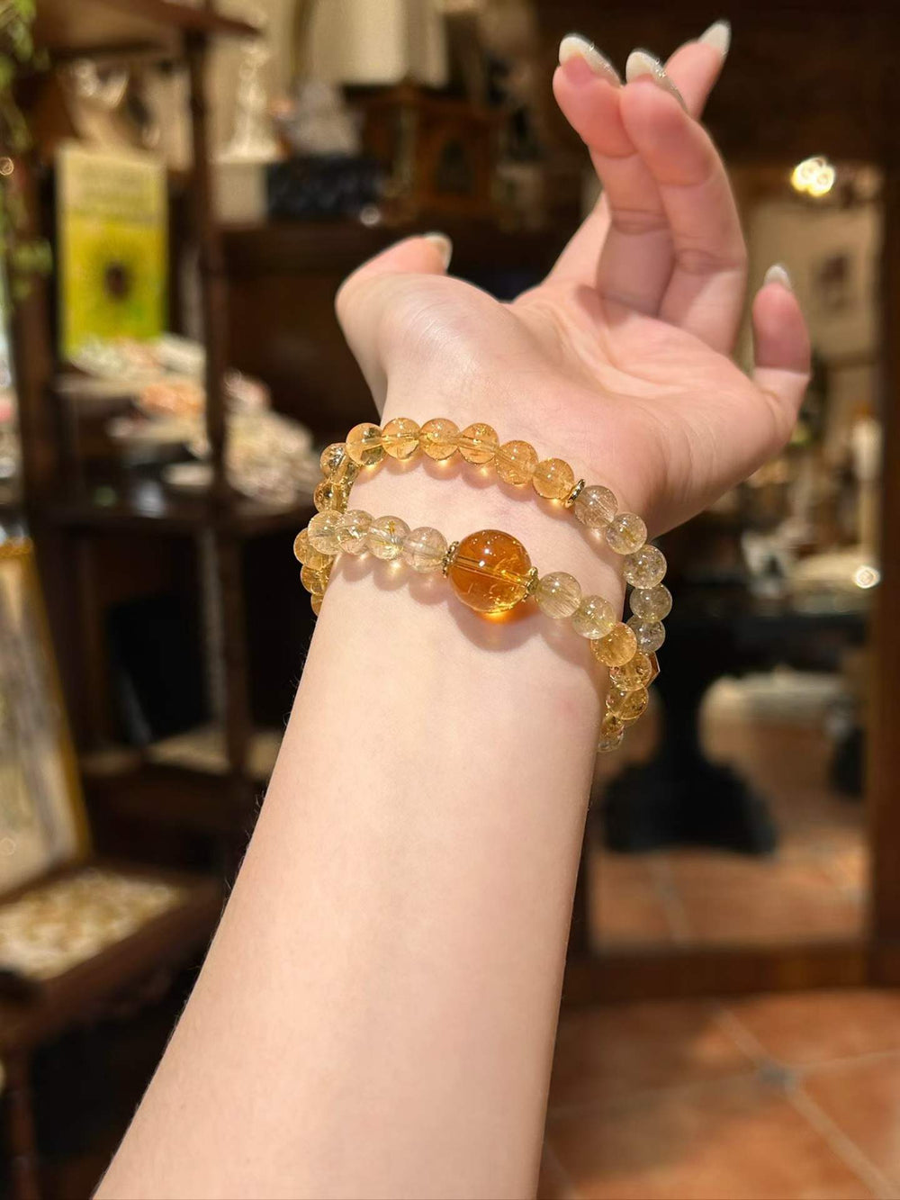 Golden Fortune | Citrine & Gold Rutilated Quartz Bracelet Set